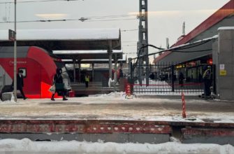 Зимняя дорога в Петербург — железнодорожная станция