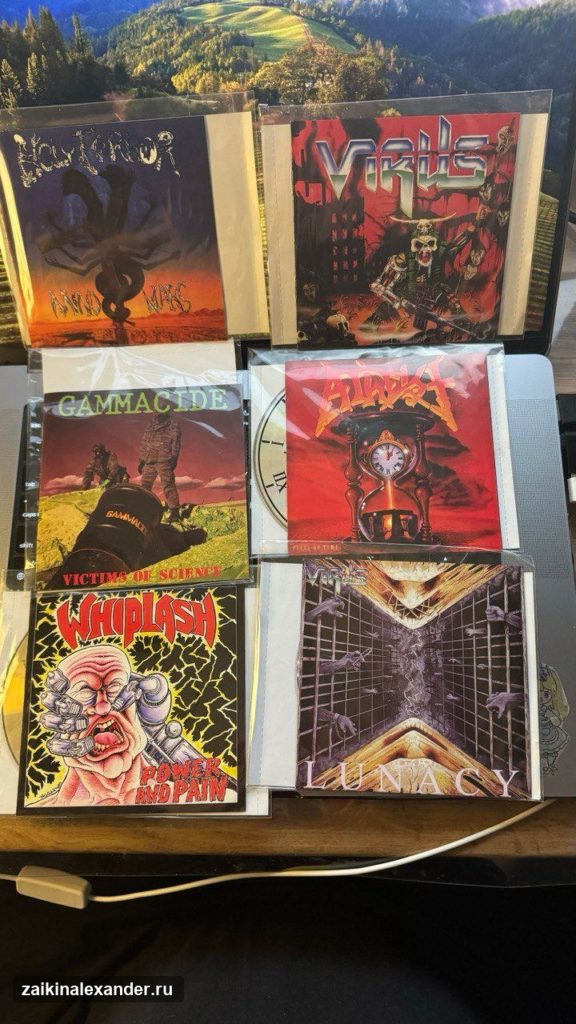 Альбомы Holy Terror, Gammacide, Whiplash, Atheist и Virus