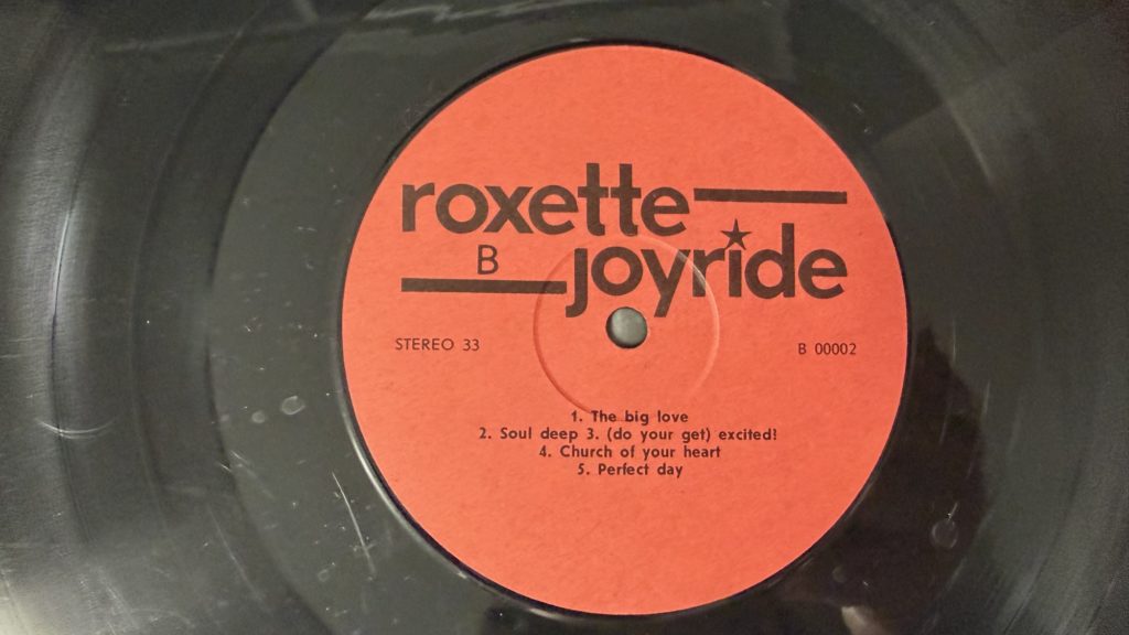 Roxette — Joyride — лейбл 2